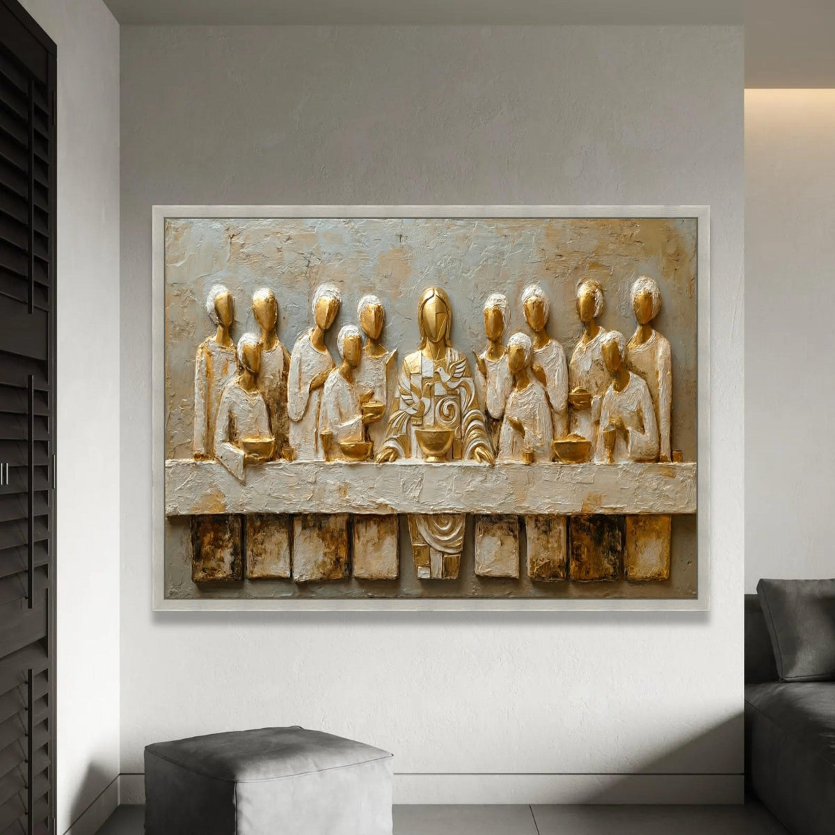 The Last Supper Canvas Wall Art, Religious Sculpture, Christian Home Decor, Spiritual Wall Hanging, Statement Ready To Hang Decoration