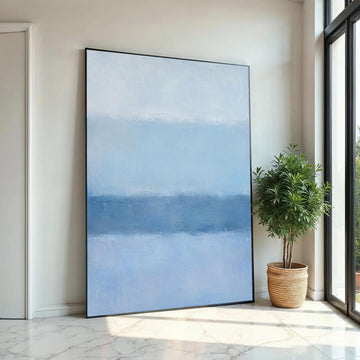 Mark Rothko Blue Abstract Canvas Wall Art, Modern Minimalist Color Field Painting, Calm Blue Tones Canvas Ready To Hang Decoration