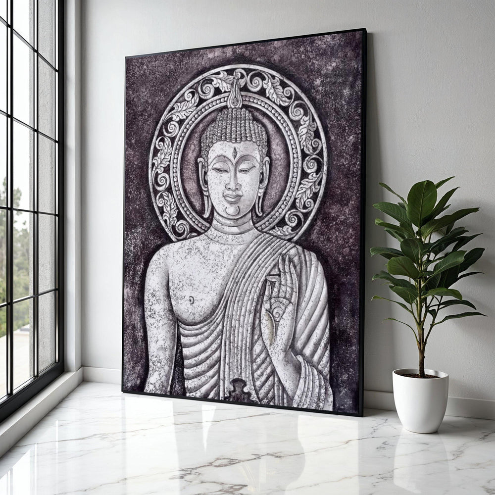 Tranquil Buddha Wall Art, Zen Meditation Canvas, Spiritual Home Decor, Buddha Canvas Print, Mindfulness Wall Gift Art, Home Decor, Print