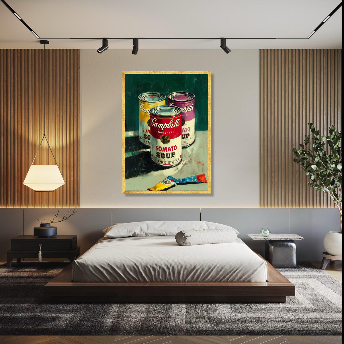 Campbell's Soup Cans Art Print, Pop Art Canvas Wall Art, Colorful Retro Kitchen Decor, Modern Still Life Gift Art, Home Decor, Print
