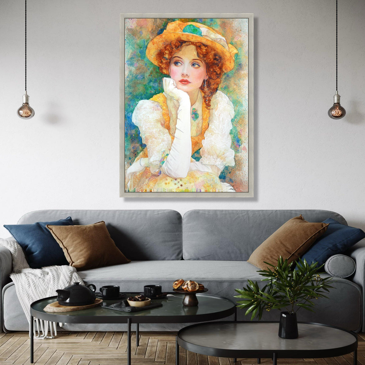 Vintage Elegant Woman Canvas, Victorian Lady Portrait Art, Retro Fashion Wall Art, Classic Beauty Painting, Gift Art, Home Decor, Print