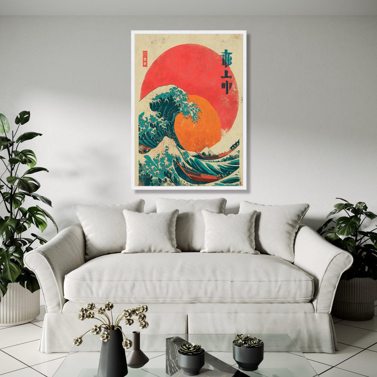 The Great Wave Off Kanagawa Canvas, Japanese Ocean Wave Art, Traditional Ukiyo-e Print, Coastal Wall Decor, Gift Art, Home Decor, Print