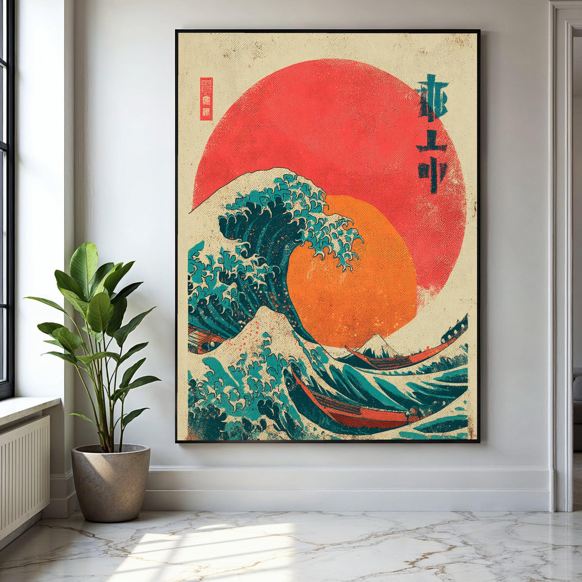 The Great Wave Off Kanagawa Canvas, Japanese Ocean Wave Art, Traditional Ukiyo-e Print, Coastal Wall Decor, Gift Art, Home Decor, Print