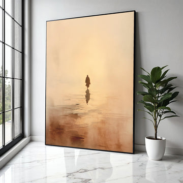 Serene Jesus Silhouette Canvas, Spiritual Wall Art, Walking on Water Design, Inspirational Religious Canvas, Gift Art, Home Decor, Print