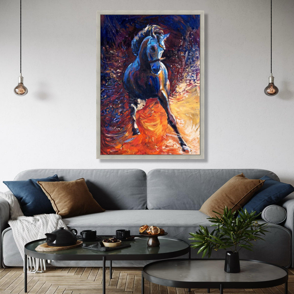 Dynamic Running Horse Canvas Wall Art, Abstract Animal Painting, Vibrant Equestrian Decor, Colorful Gift Art, Home Decor, Print