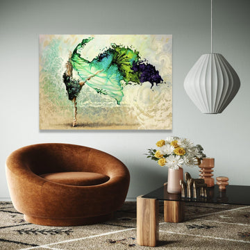 Elegant Ballet Dancer Canvas, Abstract Dance Art, Fluid Motion Wall Art, Modern Contemporary Canvas, Graceful Gift Art, Home Decor, Print