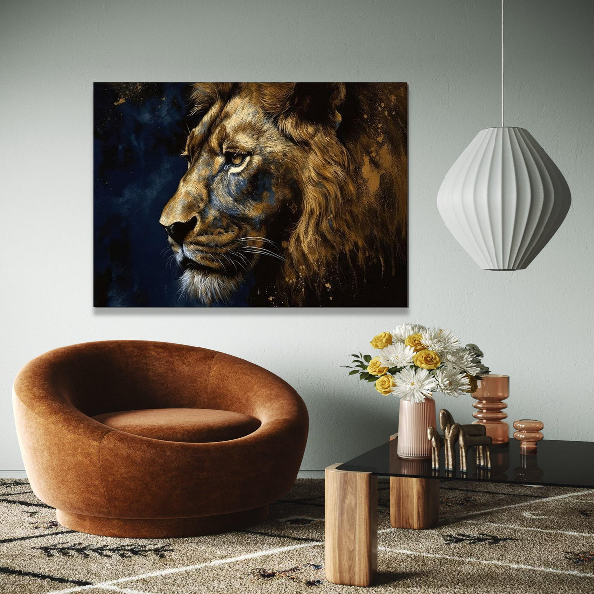 Majestic Lion Portrait Canvas, Wildlife Wall Art, Animal Face Painting, Bold Safari Home Decor, Ready to Hang Gift Art, Home Decor, Print