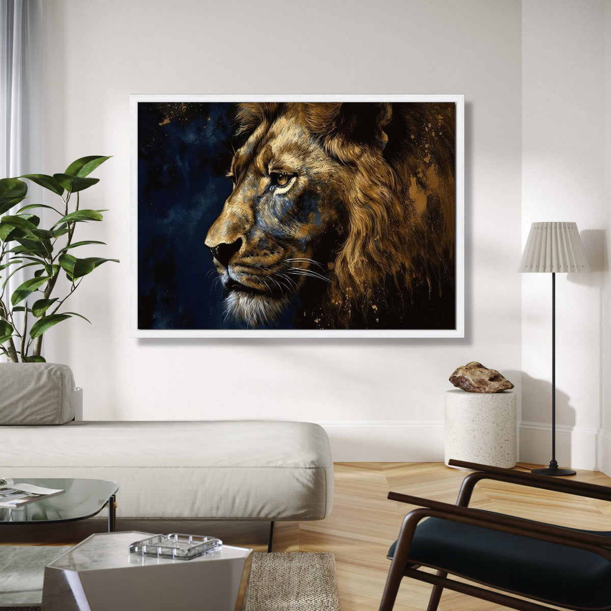Majestic Lion Portrait Canvas, Wildlife Wall Art, Animal Face Painting, Bold Safari Home Decor, Ready to Hang Gift Art, Home Decor, Print
