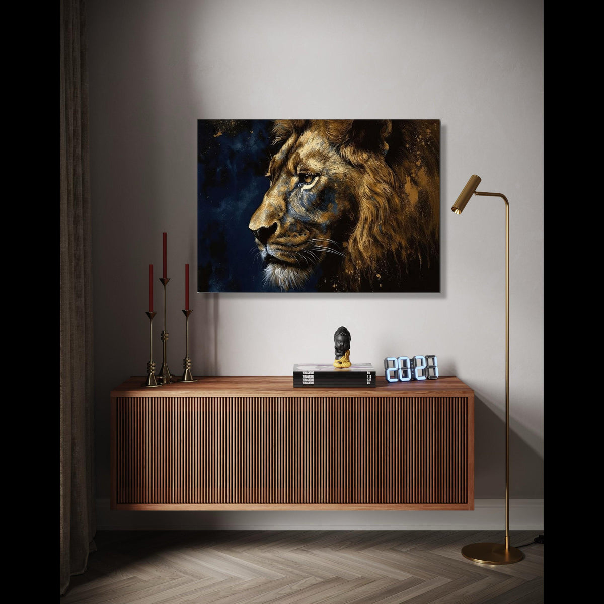 Majestic Lion Portrait Canvas, Wildlife Wall Art, Animal Face Painting, Bold Safari Home Decor, Ready to Hang Gift Art, Home Decor, Print
