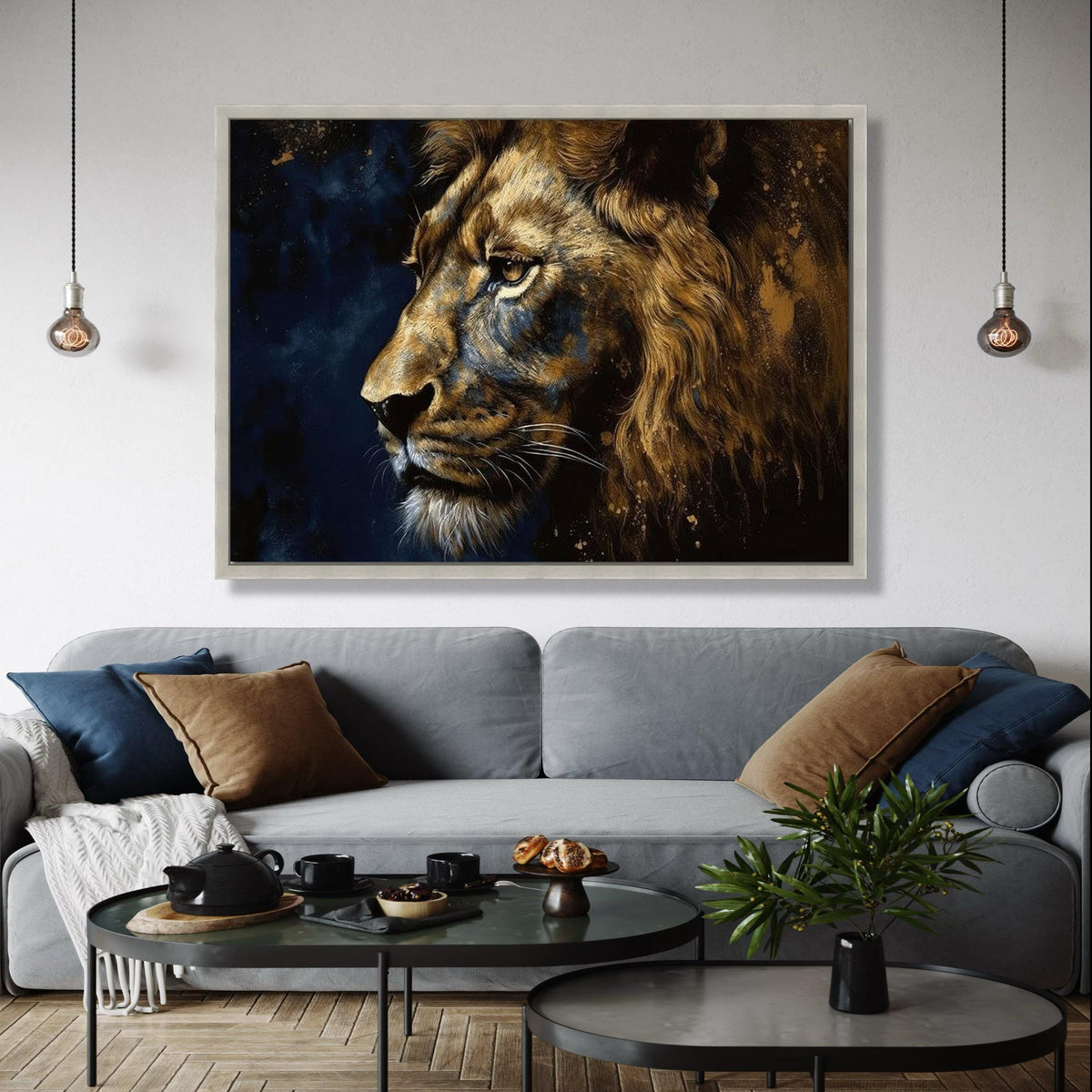 Majestic Lion Portrait Canvas, Wildlife Wall Art, Animal Face Painting, Bold Safari Home Decor, Ready to Hang Gift Art, Home Decor, Print