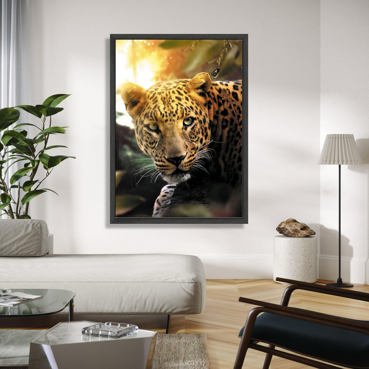 Majestic Leopard Portrait Canvas, Wildlife Wall Art, Big Cat Home Decor, Jungle Animal Print, Nature Canvas Gift Art, Home Decor, Print
