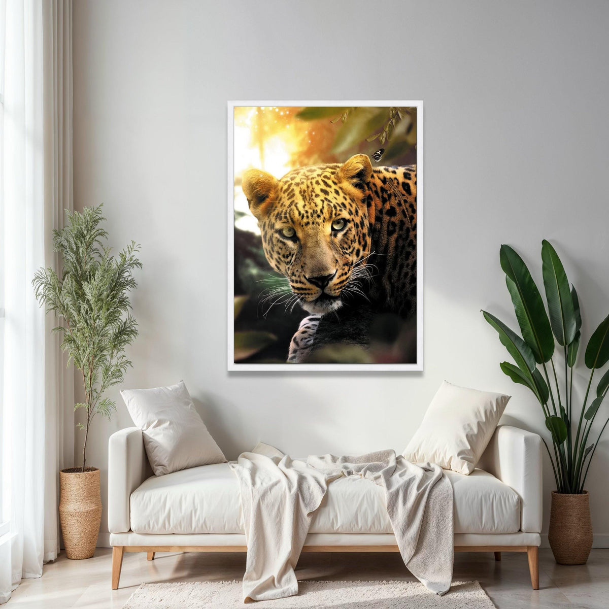Majestic Leopard Portrait Canvas, Wildlife Wall Art, Big Cat Home Decor, Jungle Animal Print, Nature Canvas Gift Art, Home Decor, Print