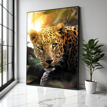 Majestic Leopard Portrait Canvas, Wildlife Wall Art, Big Cat Home Decor, Jungle Animal Print, Nature Canvas Gift Art, Home Decor, Print