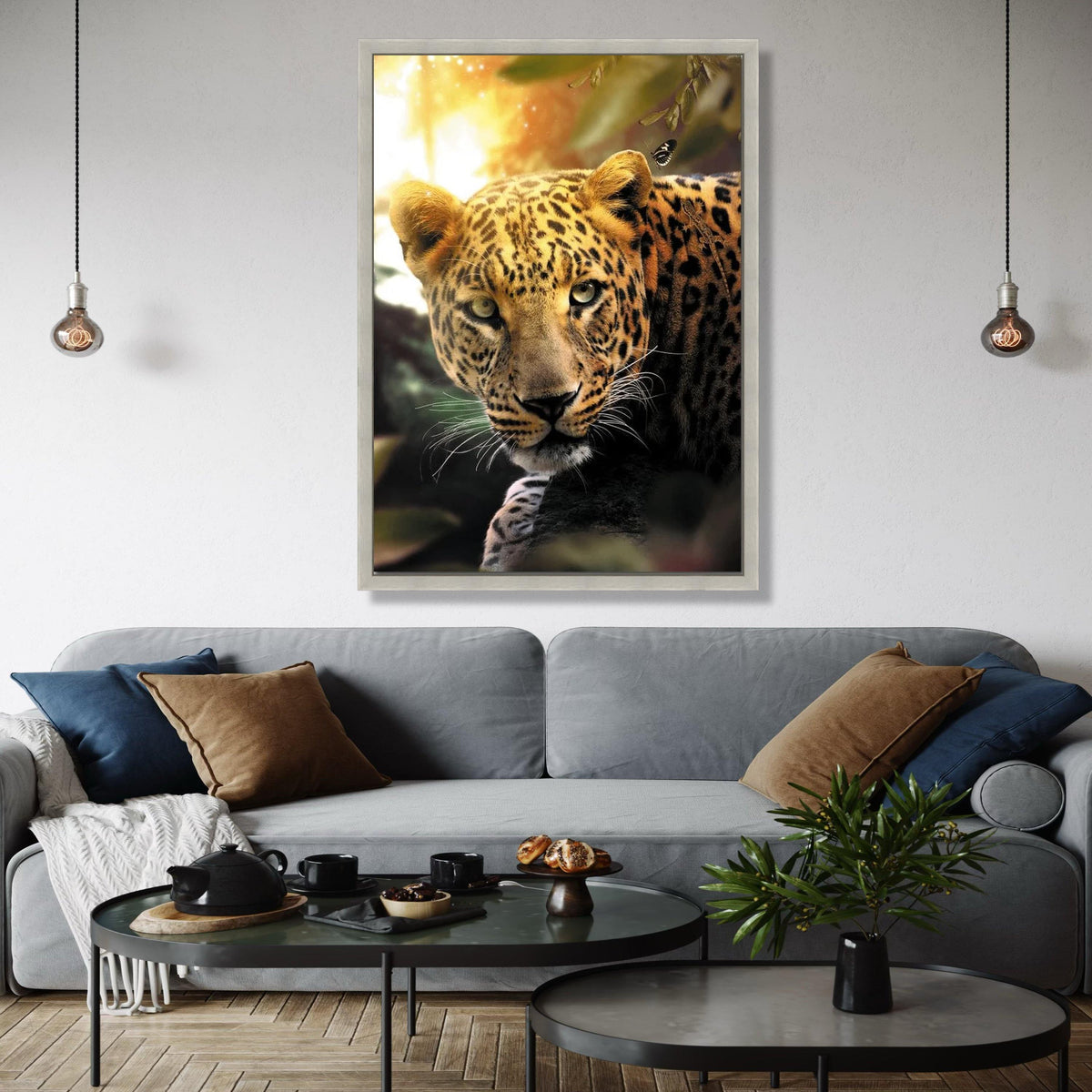 Majestic Leopard Portrait Canvas, Wildlife Wall Art, Big Cat Home Decor, Jungle Animal Print, Nature Canvas Gift Art, Home Decor, Print