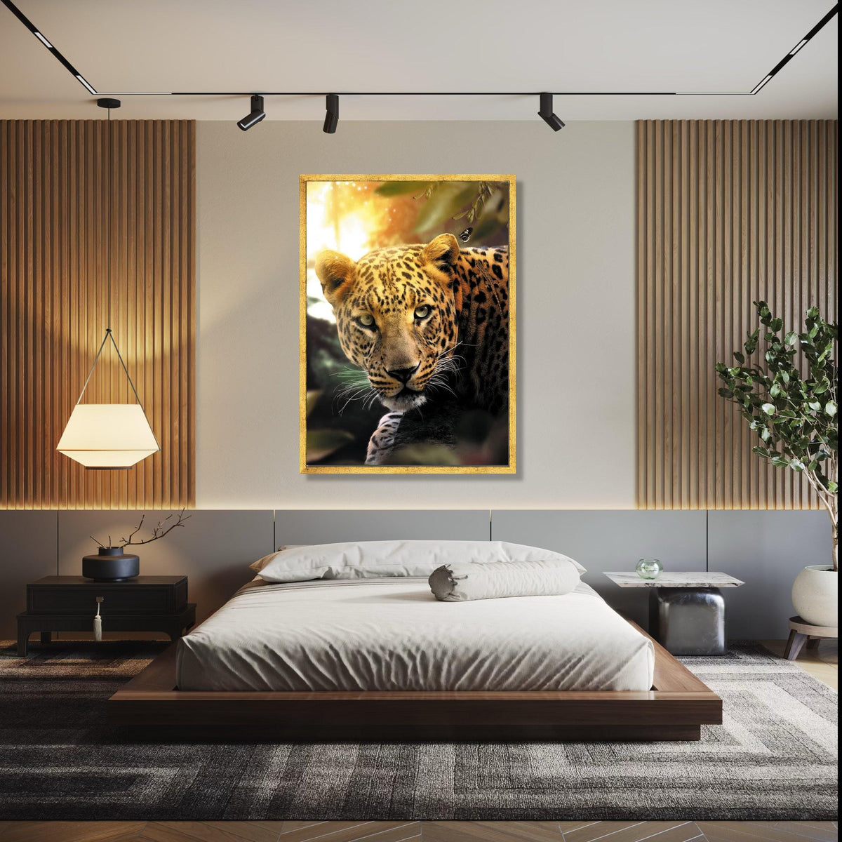 Majestic Leopard Portrait Canvas, Wildlife Wall Art, Big Cat Home Decor, Jungle Animal Print, Nature Canvas Gift Art, Home Decor, Print