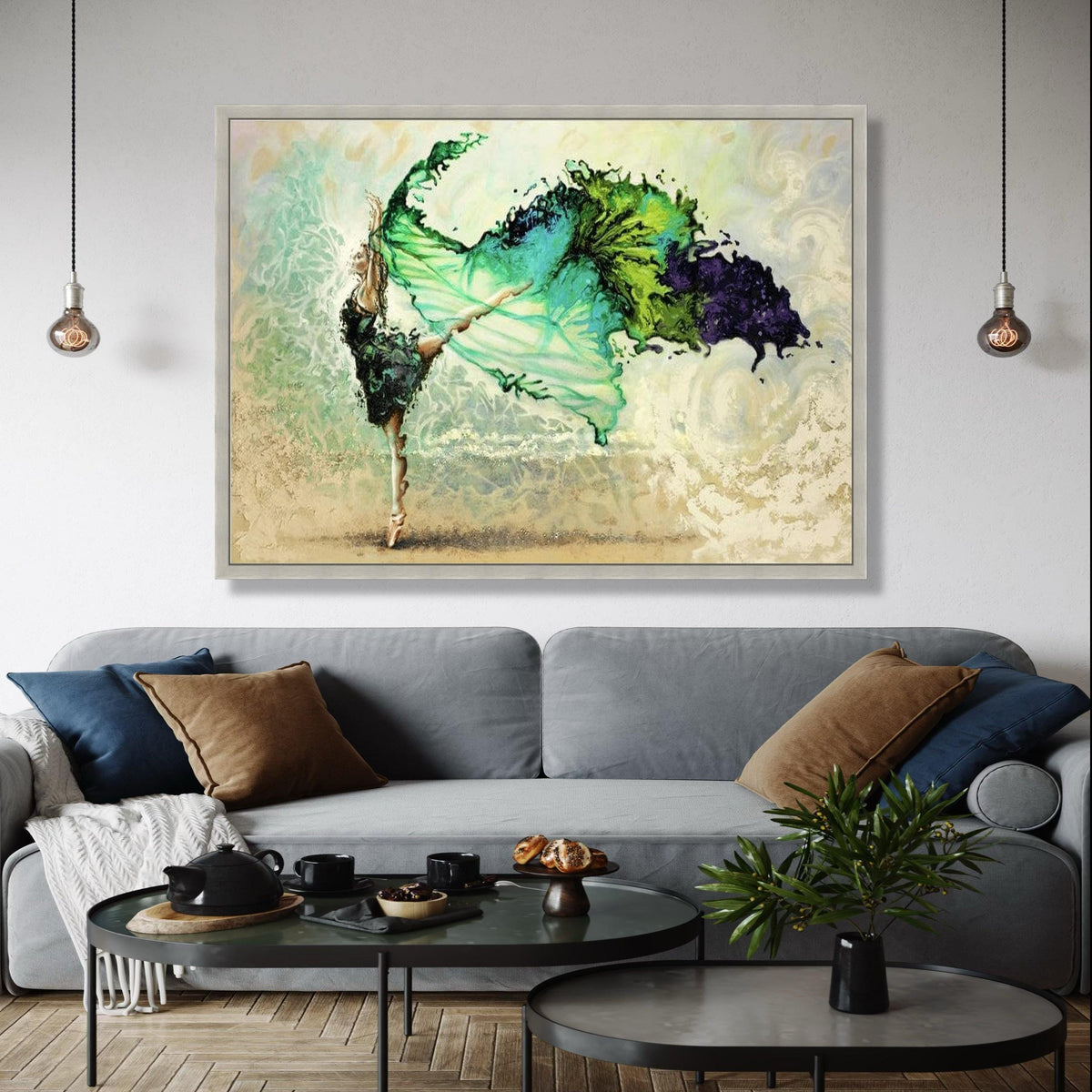 Abstract Ballerina Dance Canvas, Modern Ballet Wall Art, Colorful Movement Painting, Contemporary Dance Decor, Gift Art, Home Decor, Print