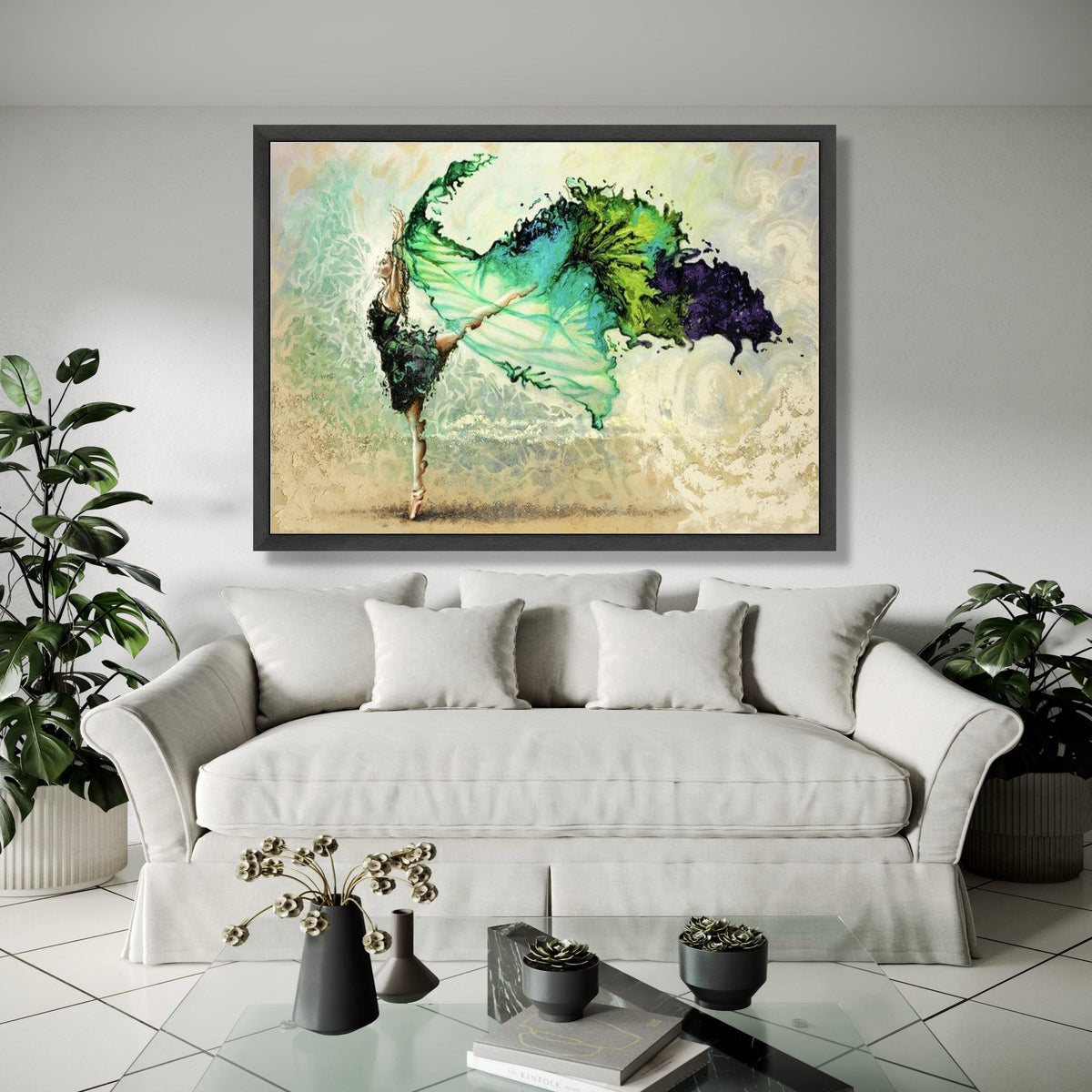 Abstract Ballerina Dance Canvas, Modern Ballet Wall Art, Colorful Movement Painting, Contemporary Dance Decor, Gift Art, Home Decor, Print