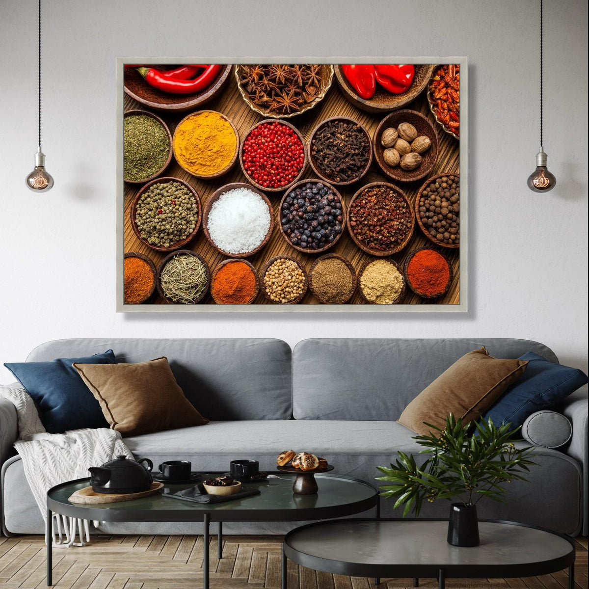 Colorful Spice Collection Canvas, Culinary Herb Wall Art, Kitchen Decoration, Food Inspired Canvas Art, Gourmet Gift Art, Home Decor, Print