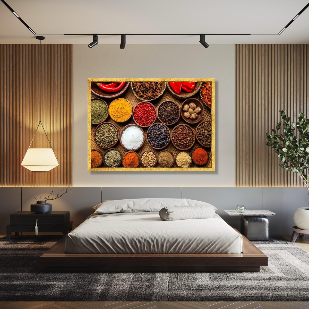 Colorful Spice Collection Canvas, Culinary Herb Wall Art, Kitchen Decoration, Food Inspired Canvas Art, Gourmet Gift Art, Home Decor, Print