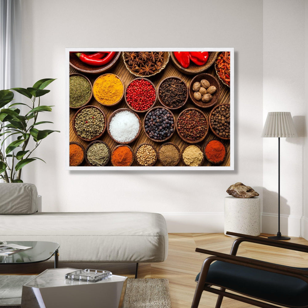 Colorful Spice Collection Canvas, Culinary Herb Wall Art, Kitchen Decoration, Food Inspired Canvas Art, Gourmet Gift Art, Home Decor, Print