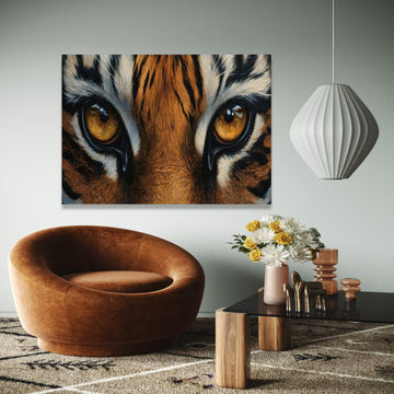 Majestic Tiger Eyes Canvas, Wildlife Animal Wall Art, Close-Up Tiger Face Art, Fierce Animal Print Decor, Safari Gift Art, Home Decor, Print
