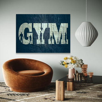 Gym Motivation Canvas Wall Art, Fitness Silhouette Artwork, Workout Inspiration Decor, Muscle Building Wall Gift Art, Home Decor, Print