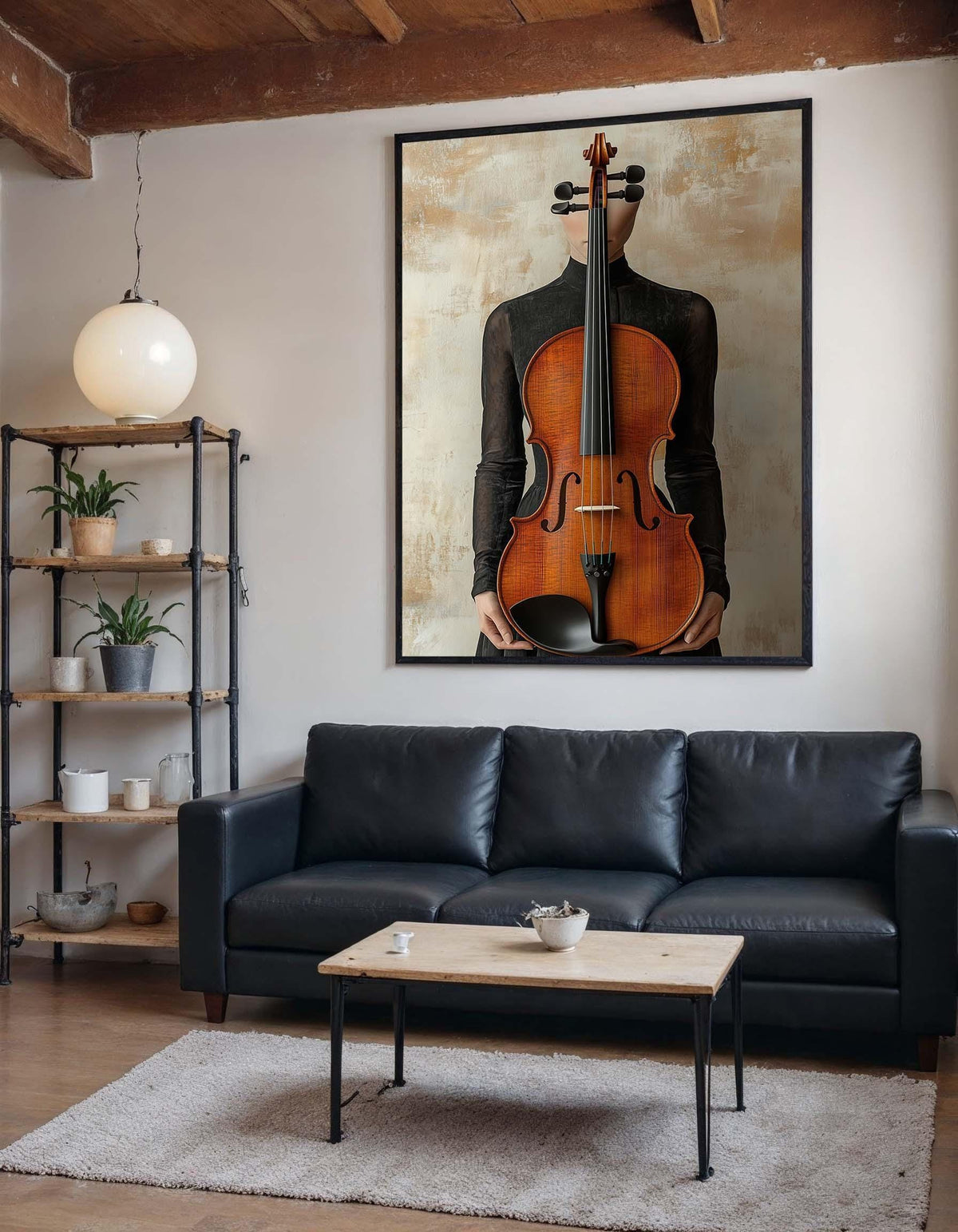 Minimalist Cello Portrait Canvas, Elegant String Instrument Art, Rustic Musical Wall Decor, Modern Musician Artwork, Cello Wall Print