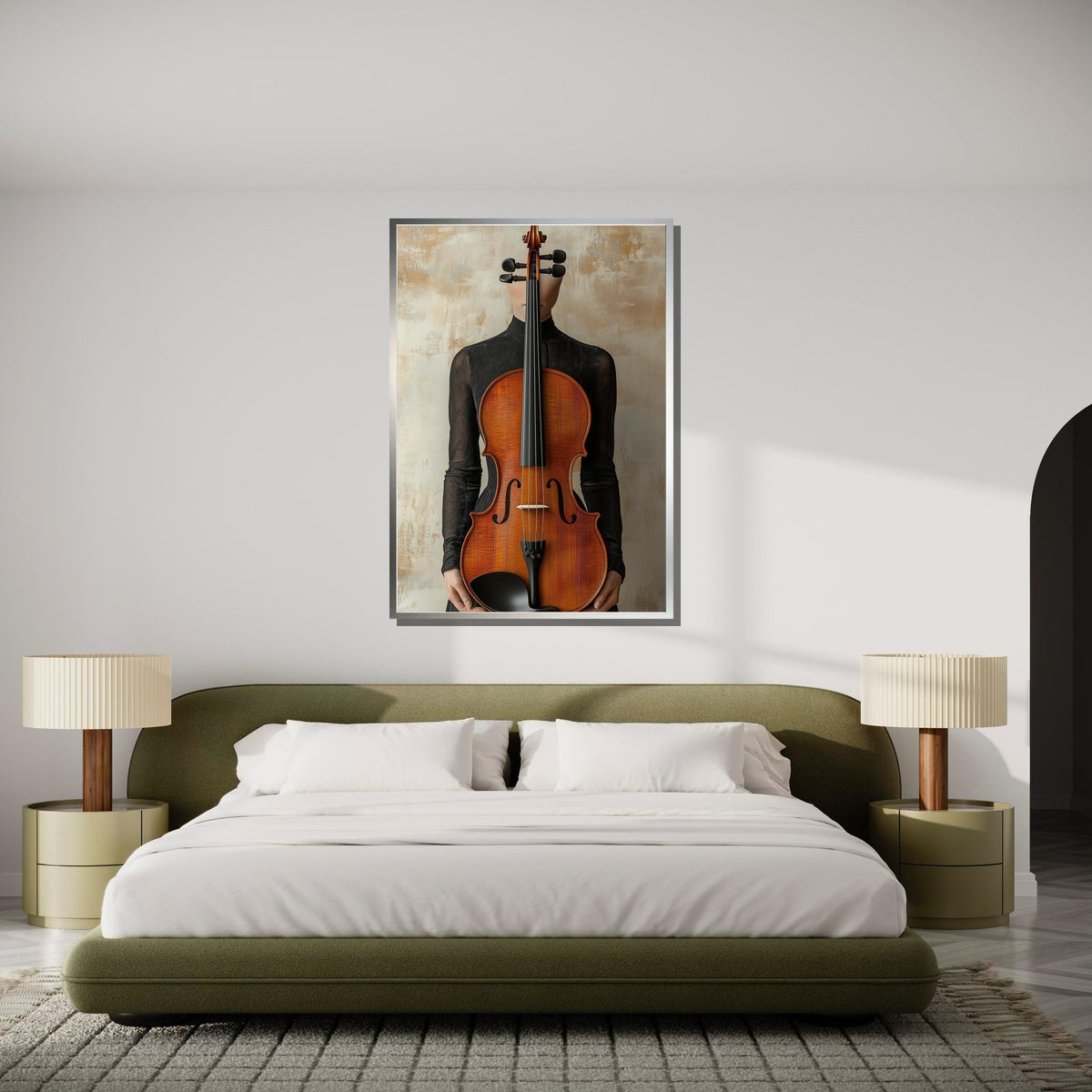 Minimalist Cello Portrait Canvas, Elegant String Instrument Art, Rustic Musical Wall Decor, Modern Musician Artwork, Cello Wall Print
