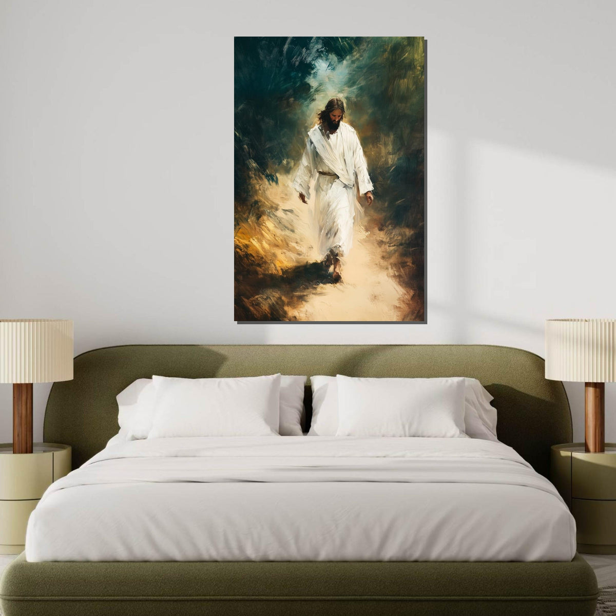 Divine Path Canvas, Spiritual Wall Art, Inspirational Jesus Print, Wall Art Canvas Design, Ready To Hang Home Decor, Faith Gift