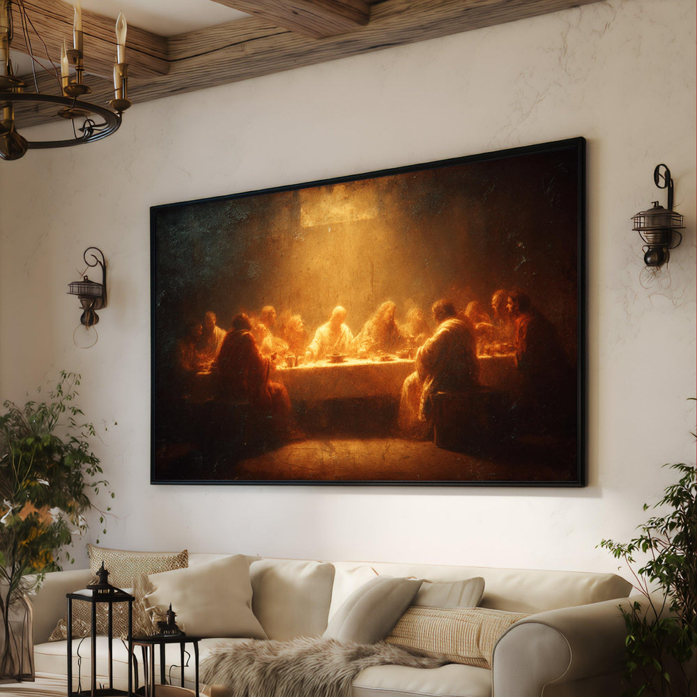 12 Apostles The Last Supper Canvas Art, Religious Christian Home Decor