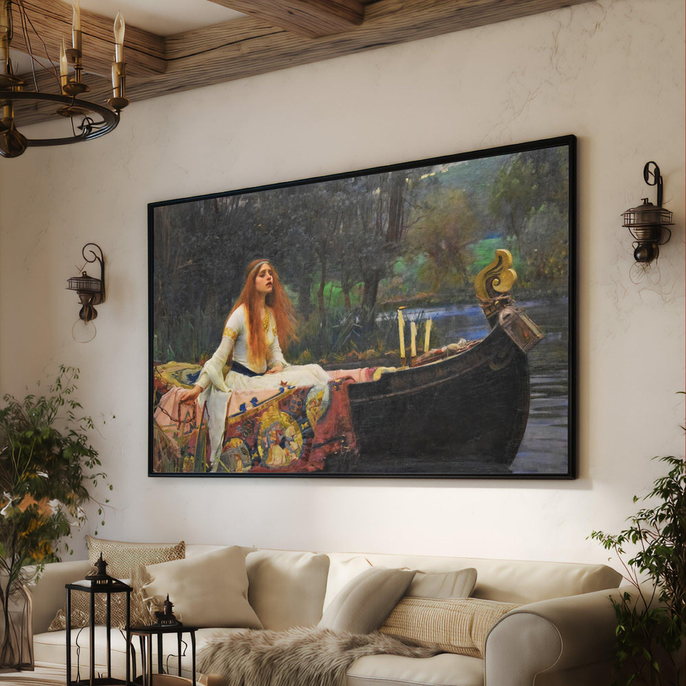 Lady of Shalott Canvas Art, Pre-Raphaelite Painting, Romantic Home Decor