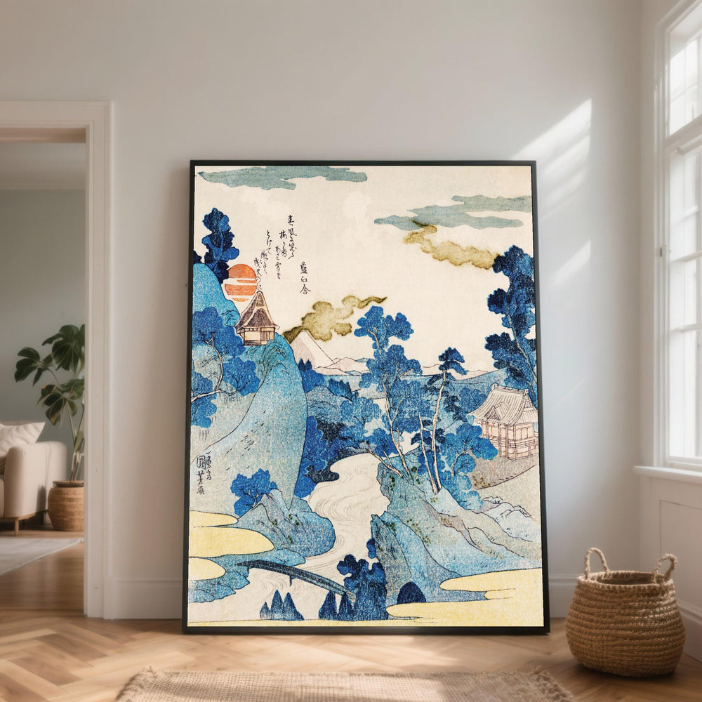 Hokusai Style Landscape Canvas, Traditional Japanese Wall Art