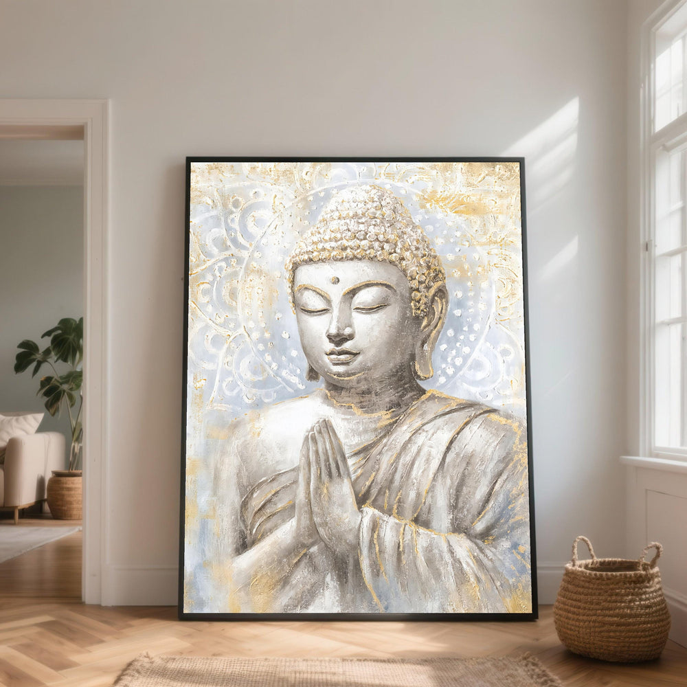 Serene Buddha Canvas Art, Meditative Zen Home Decor