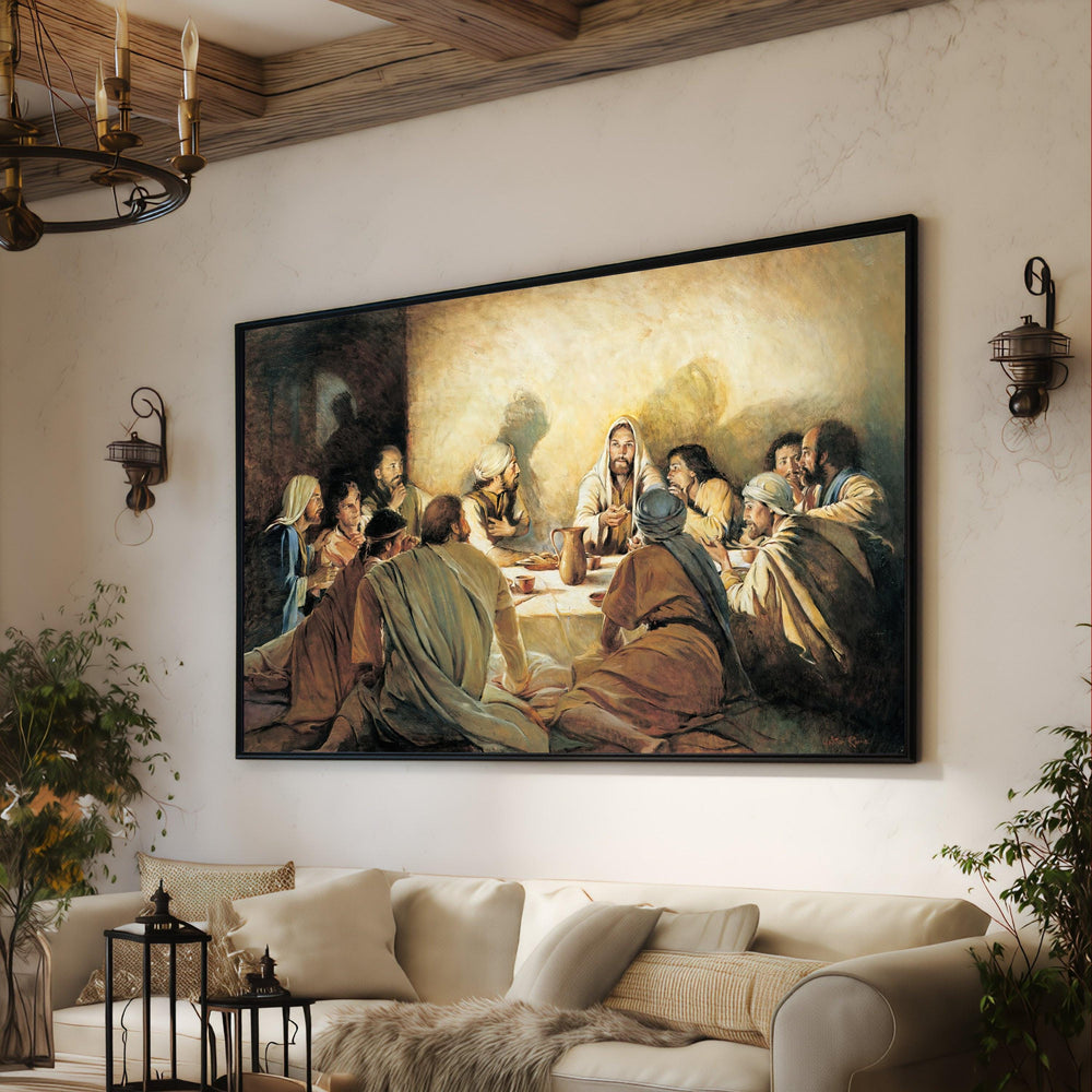 The Last Supper Canvas, Biblical Art Print, Religious Home Decor