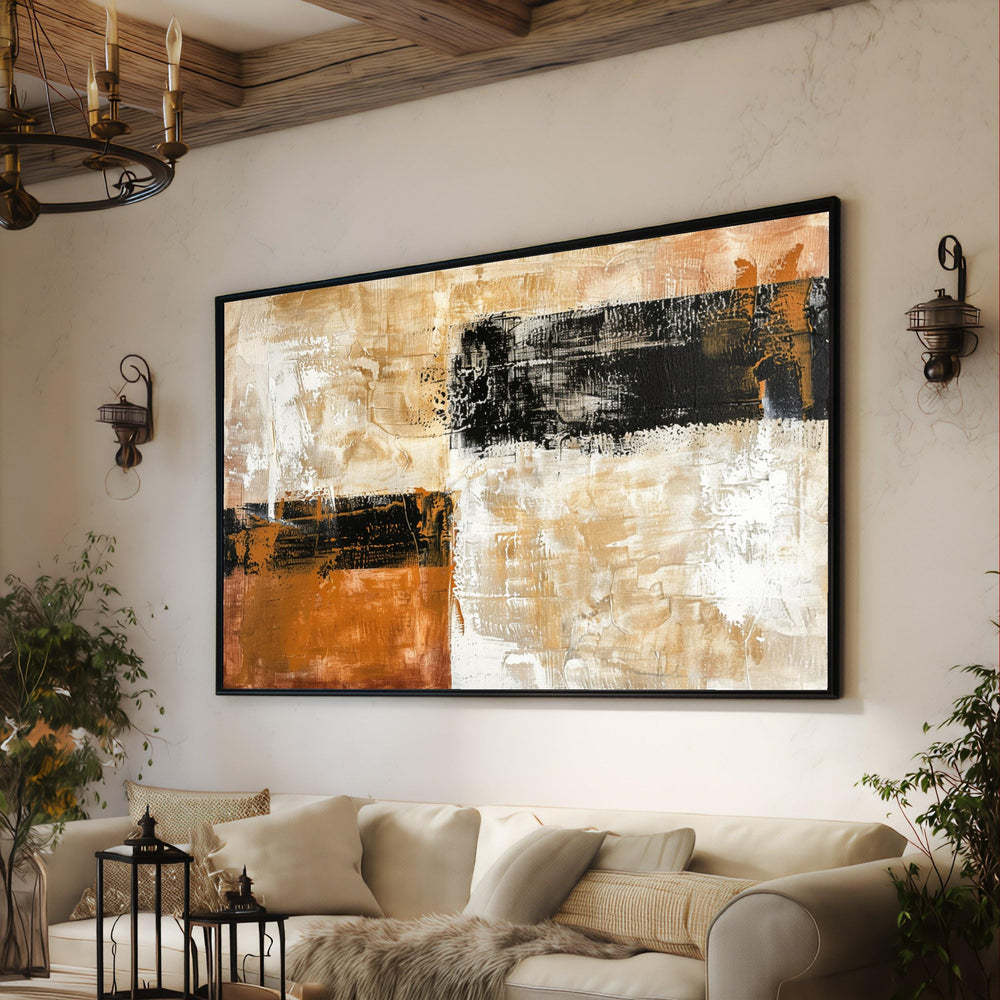 Abstract Earth Tone Canvas Art, Modern Home Decor, Ready to Hang