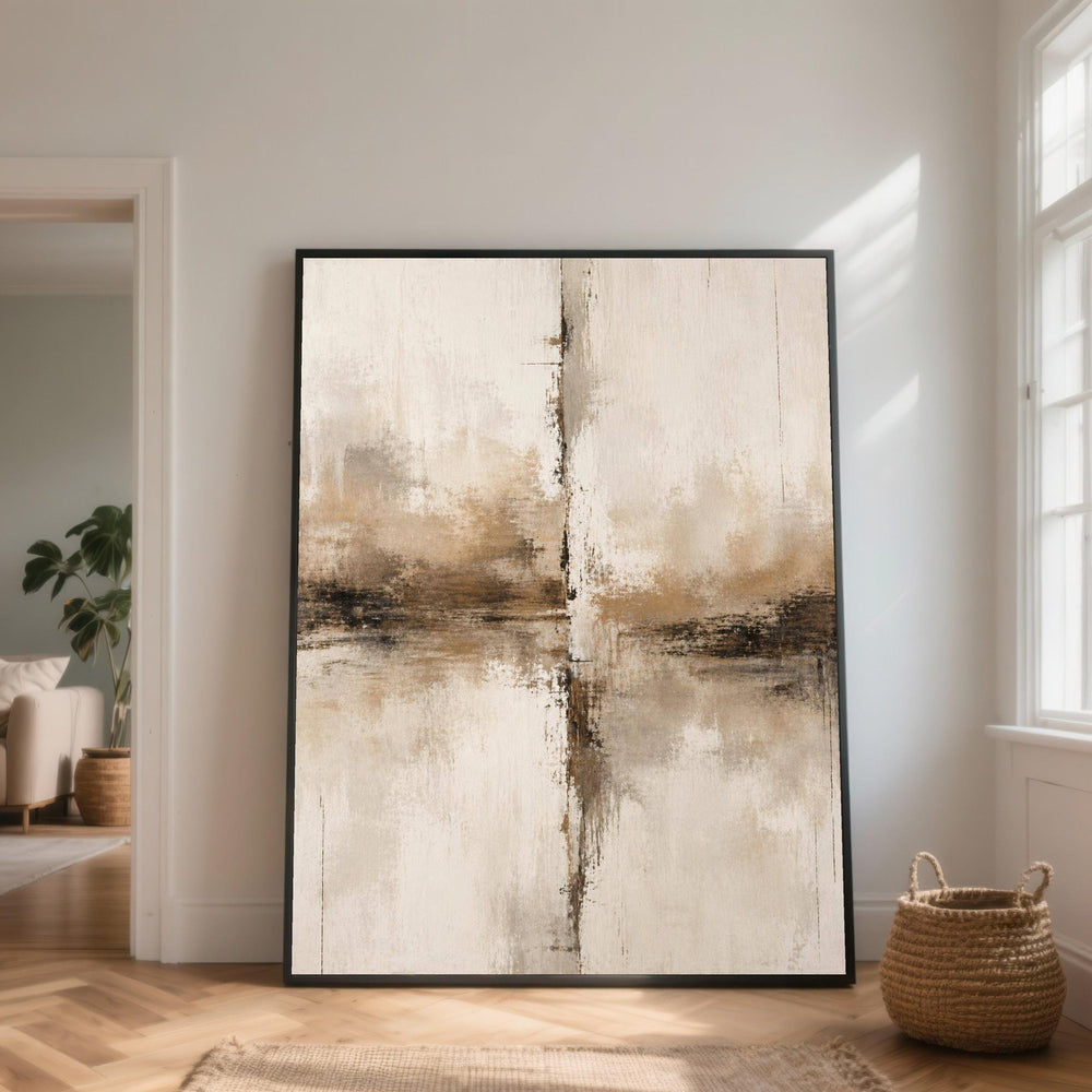 Neutral Tone Abstract Canvas Wall Art, Modern Minimalist Decor, Earthy Color Palette Painting, Brown and Beige Canvas, Contemporary Home