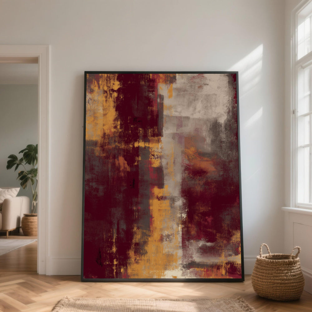 Warm Earth Tones Abstract Canvas, Modern Wall Art, Rustic Home Decor, Contemporary Canvas Painting, Living Room Artwork