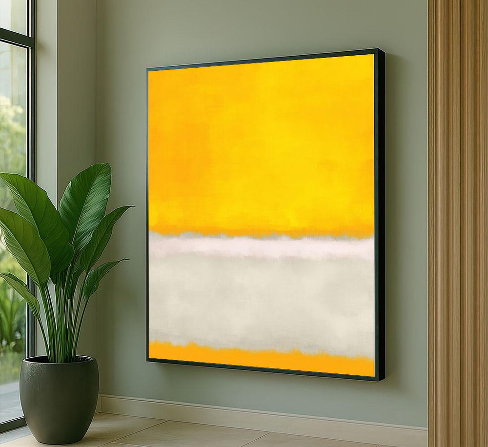Mark Rothko Yellow White Canvas Wall Art Print  Modern Living Room Decor  Statement Piece
