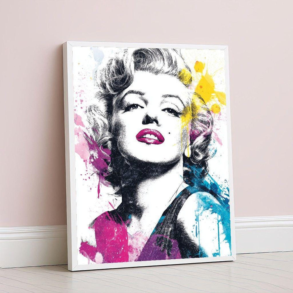 Marilyn Monroe Splash Pop Art Canvas Wall, Portrait Wall Art