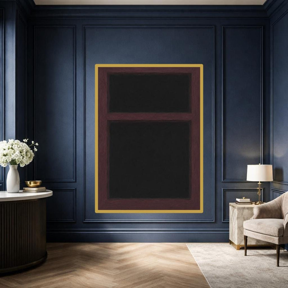 Mark Rothko Black Canvas Wall Art, Abstract Color Field Print, Living Room Decor, Framed Canvas