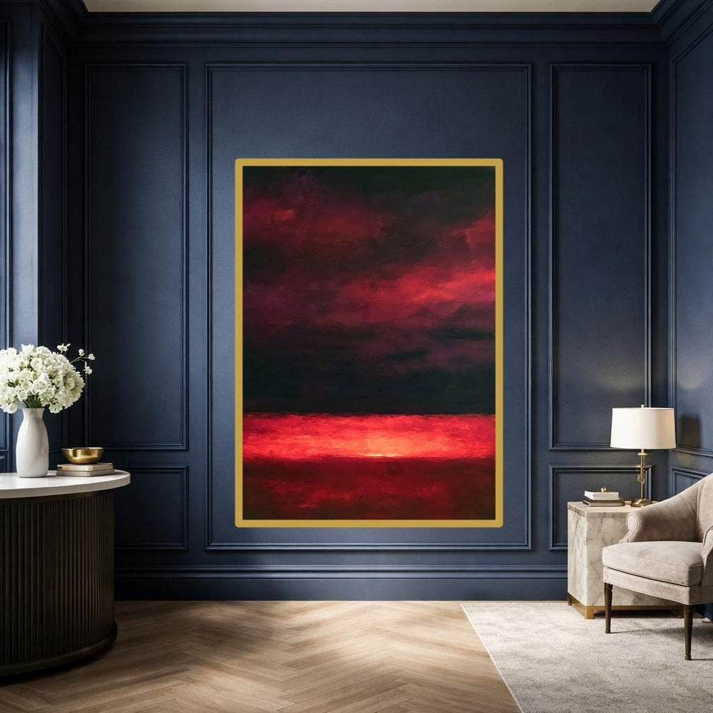 Mark Rothko Red Canvas Wall Art, Modern Abstract Print, Living Room Decor, Gallery Wall Art