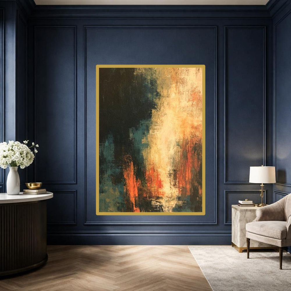 Mark Rothko Dark Green Canvas Print, Minimalist Color Field Wall Art, Living Room Decor, Framed Canvas