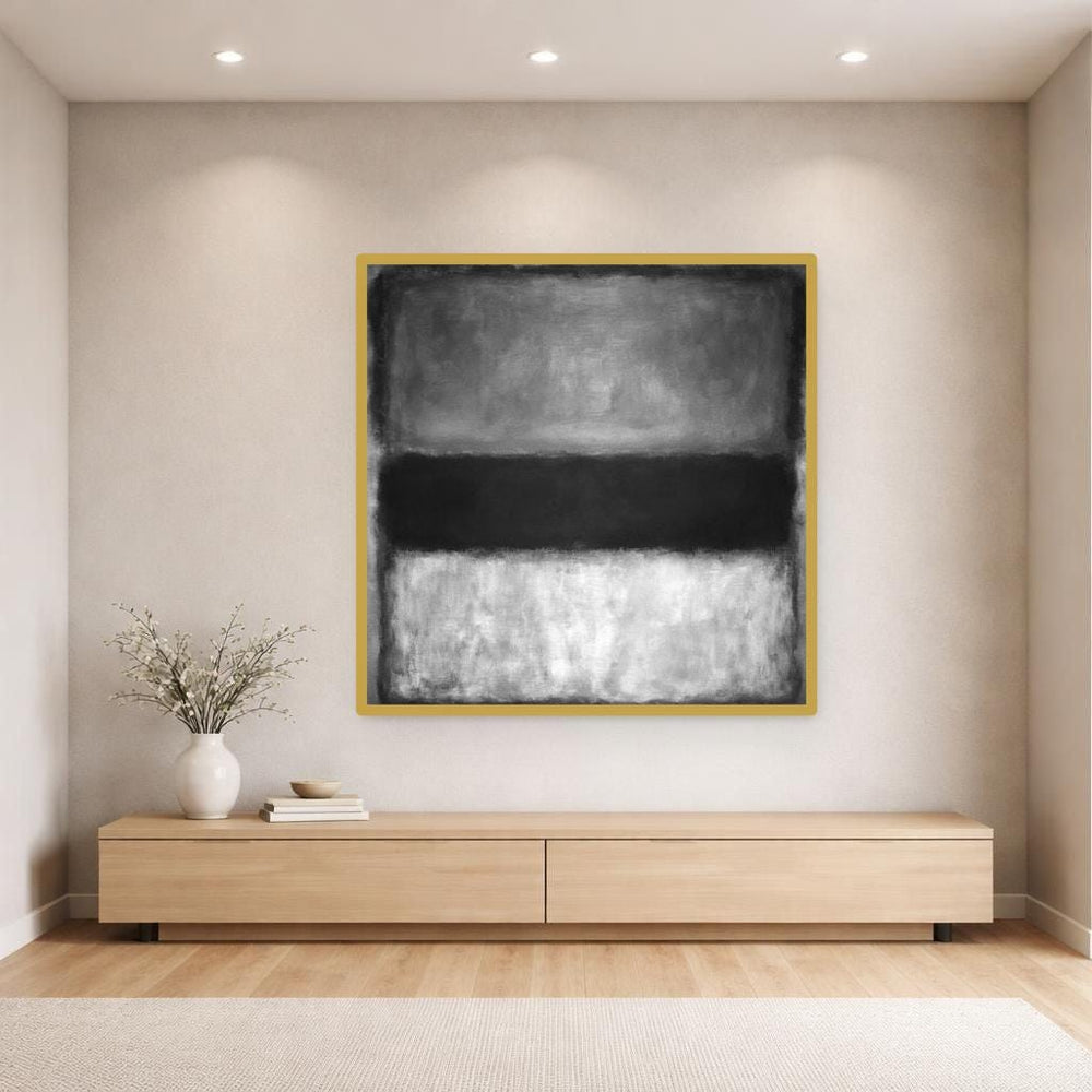 Mark Rothko Black Canvas Print, Minimalist Color Field Wall Art, Living Room Decor, Framed Canvas