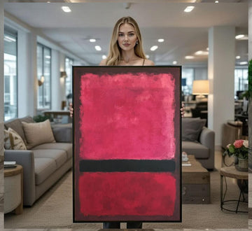 Image 1 of Mark Rothko Red Black Canvas Wall Art Print | Modern Living Room Decor | Statement Piece