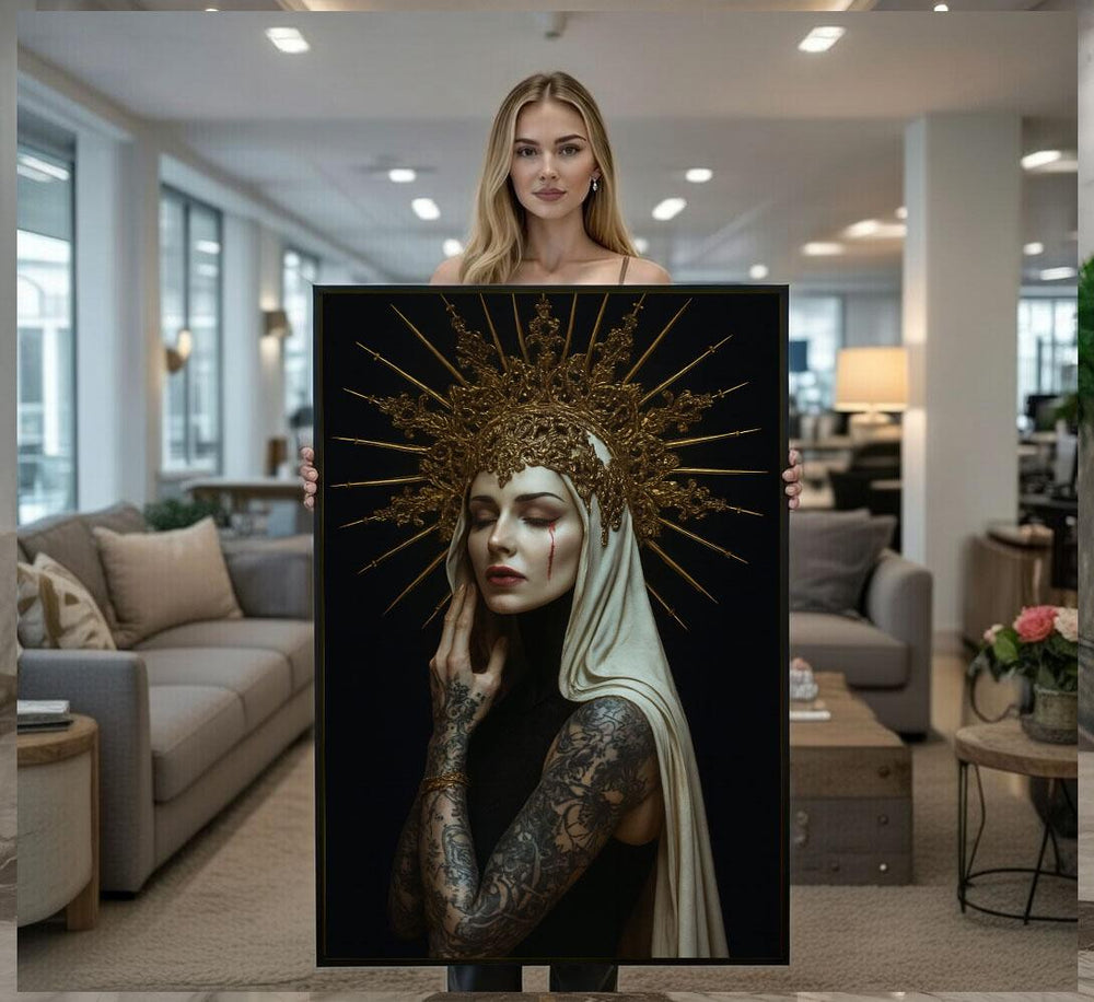 Golden Goddess Canvas  Regal Spiritual Art
