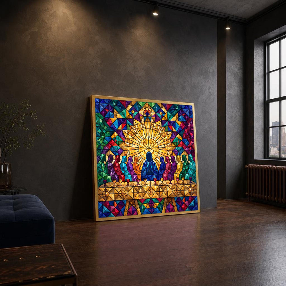 Last Supper Religious Canvas Wall Art, Christian Sacred Art, Christian