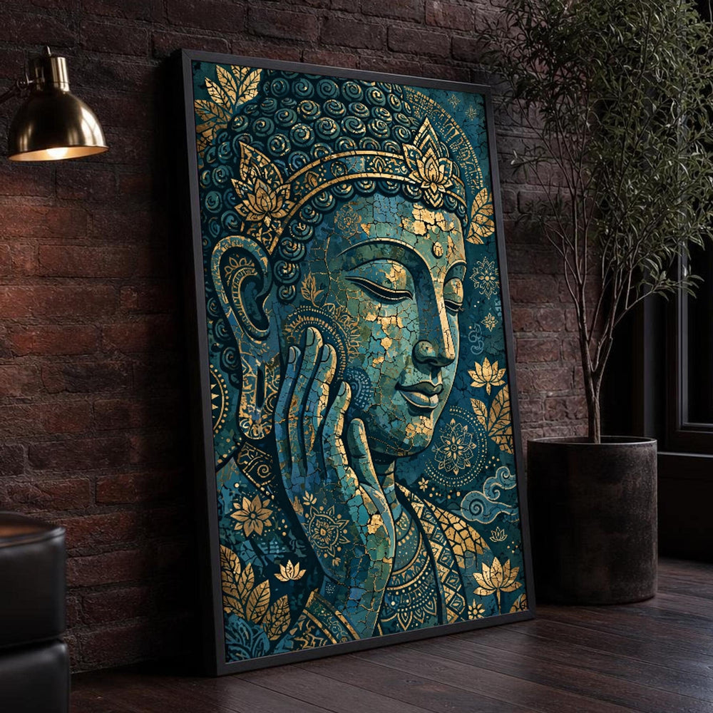 Buddha Canvas Wall Art, Buddhist Meditation, Serene