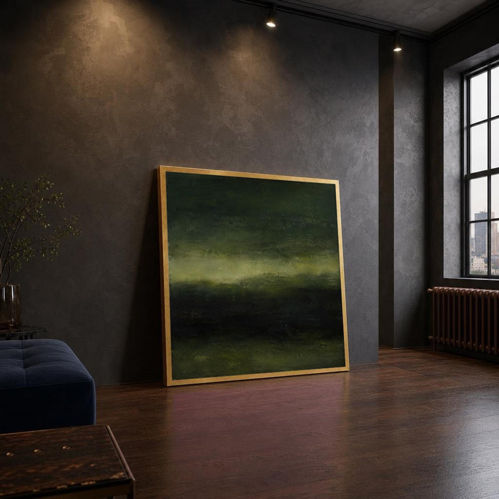 Mark Rothko Dark Green and Light Green Color Field Canvas Wall Art, Calm