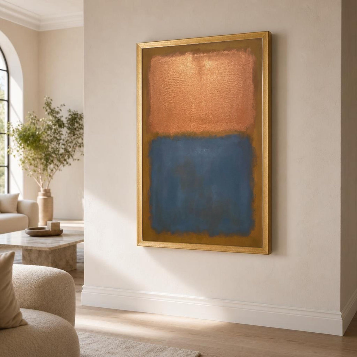 Mark Rothko Copper and Blue Color Field Canvas Wall Art