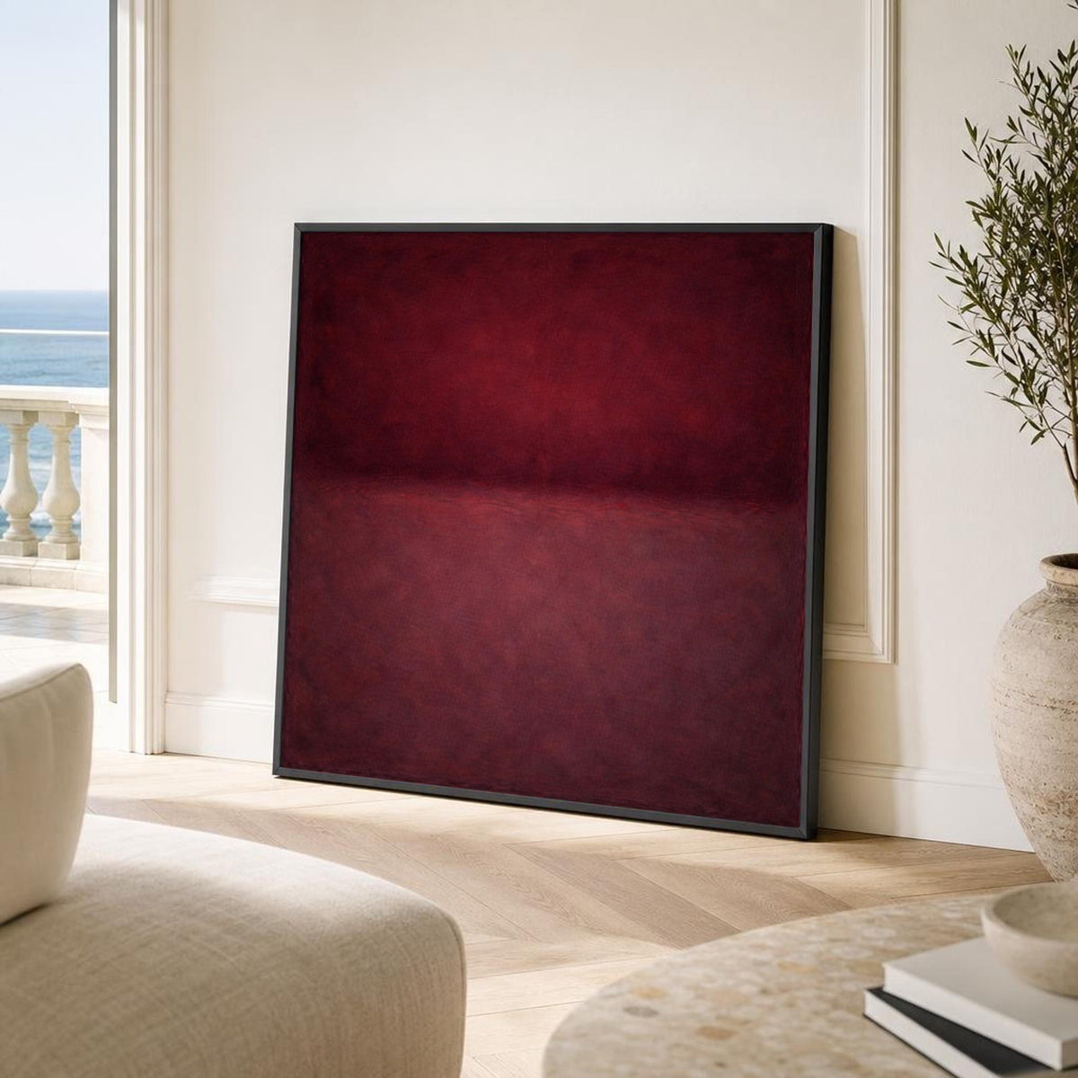 Mark Rothko Deep Red and Dark Red Color Field Canvas Wall Art, Abstract